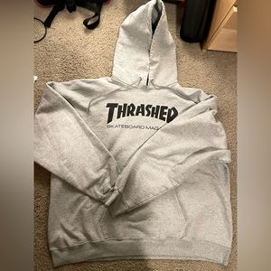 Thrasher hoodie grey xl baggy